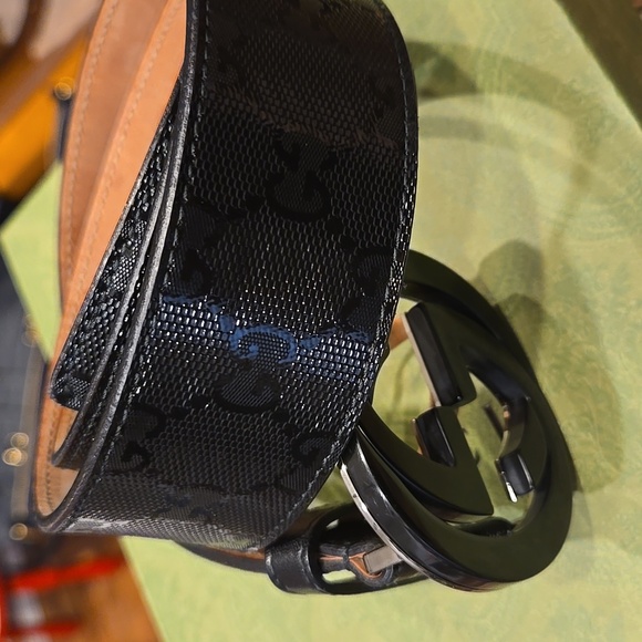 Gucci Interlocking G Belt, Size 90/36, Black Leather, 223891 - Picture 5 of 15